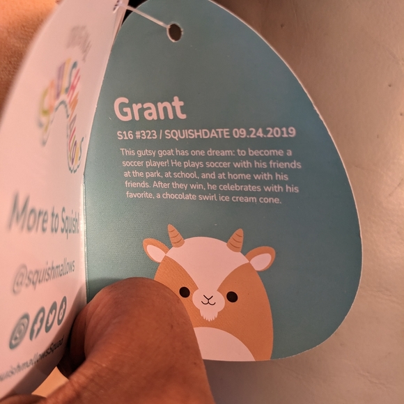 Squishmallow 16' "Grant" the Goat - Picture 4 of 4